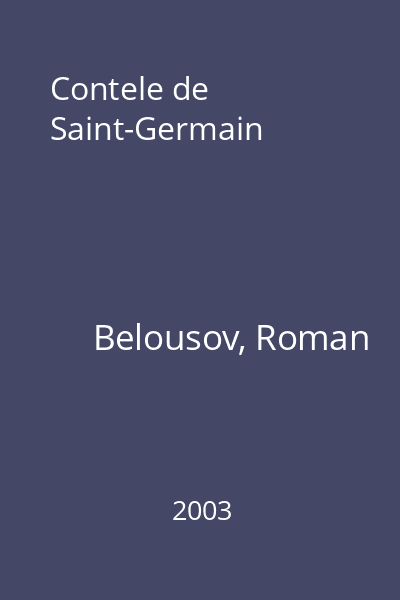 Contele de Saint-Germain