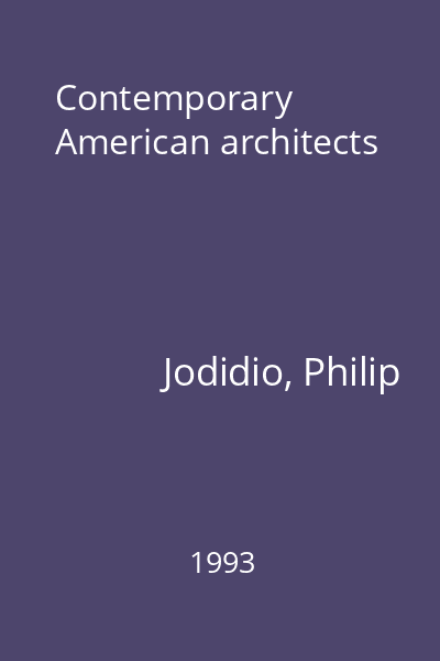 Contemporary American architects