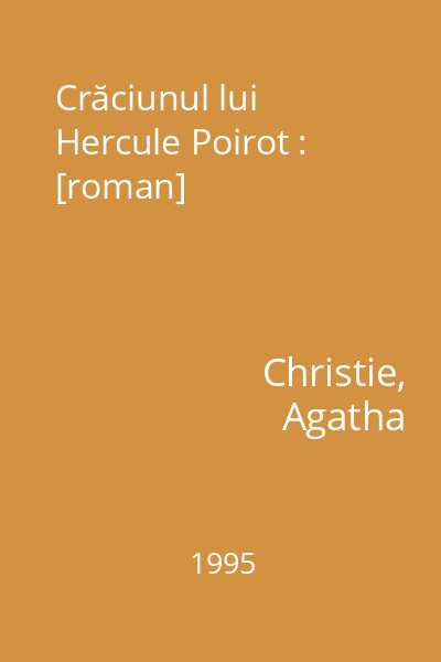 Crăciunul lui Hercule Poirot : [roman]
