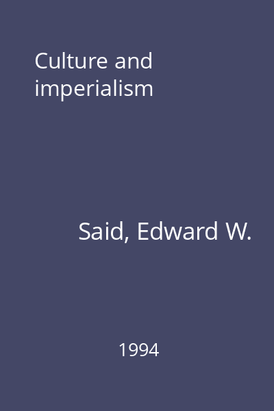 Culture and imperialism