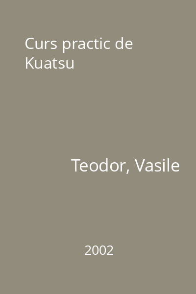 Curs practic de Kuatsu