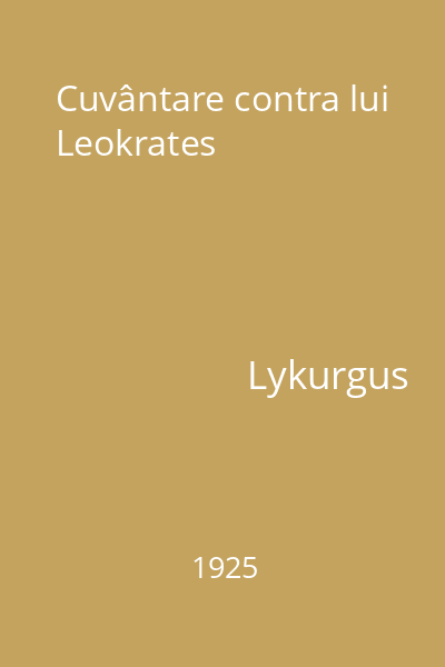 Cuvântare contra lui Leokrates