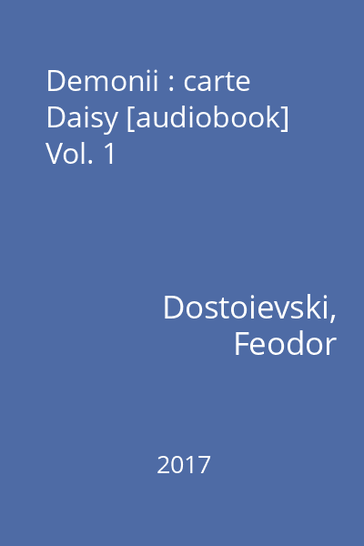 Demonii : carte Daisy [audiobook] Vol. 1