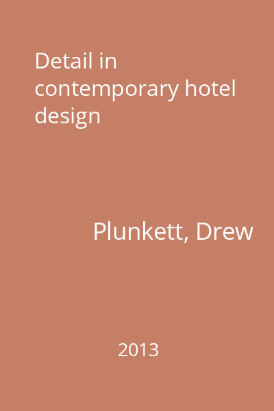 Detail in contemporary hotel design