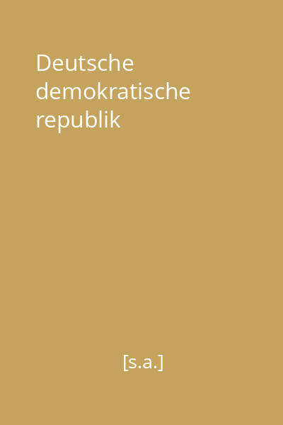 Deutsche demokratische republik