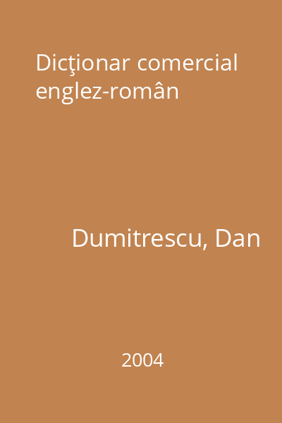 Dicţionar comercial englez-român
