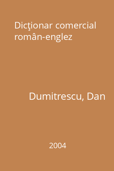 Dicţionar comercial român-englez