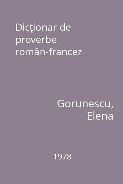 Dicţionar de proverbe român-francez