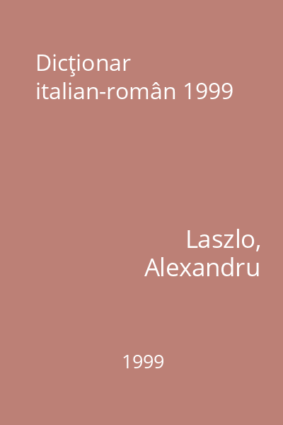 Dicţionar italian-român 1999
