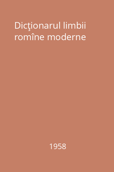 Dicţionarul limbii romîne moderne