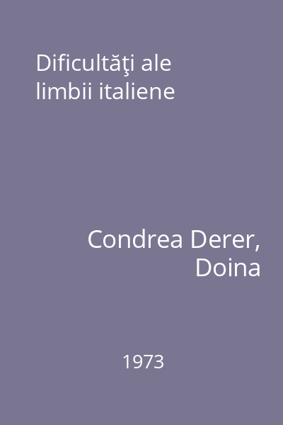 Dificultăţi ale limbii italiene