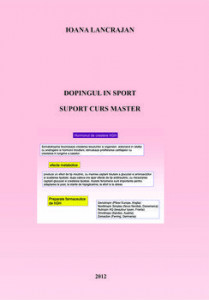 Dopingul în sport : suport curs master