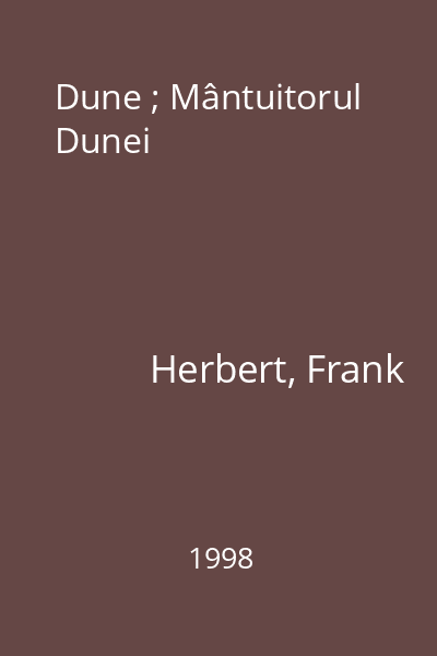 Dune ; Mântuitorul Dunei