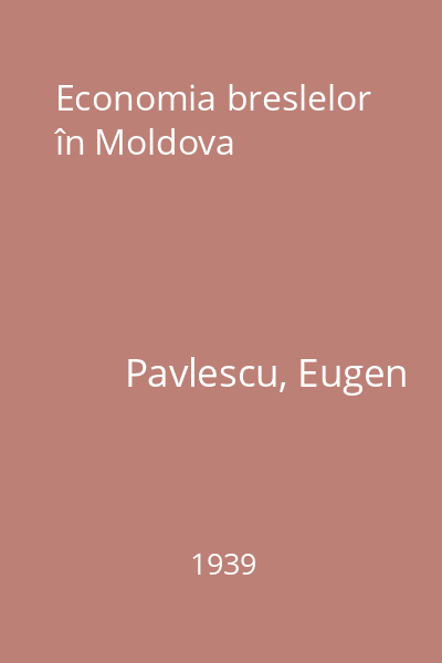Economia breslelor în Moldova