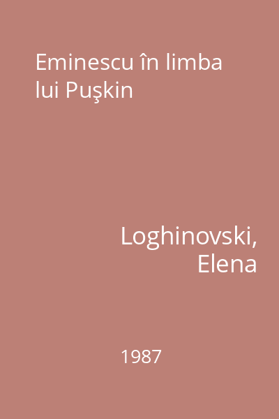 Eminescu în limba lui Puşkin
