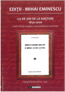 Eminescu şi clasicismul greco-latin ; M. Eminescu: Cultura şi ştiinţa : [ediţia 1933]