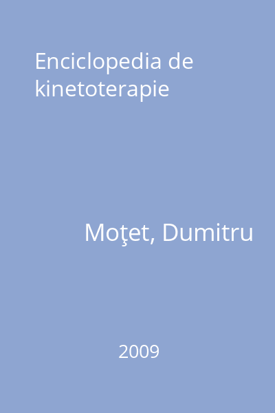 Enciclopedia de kinetoterapie