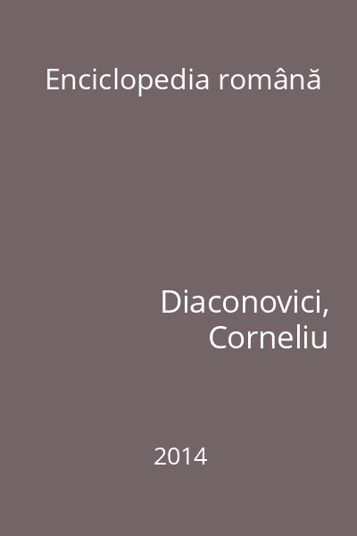 Enciclopedia română