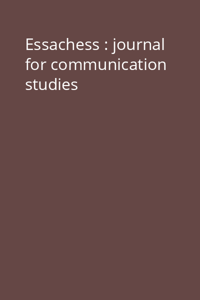 Essachess : journal for communication studies