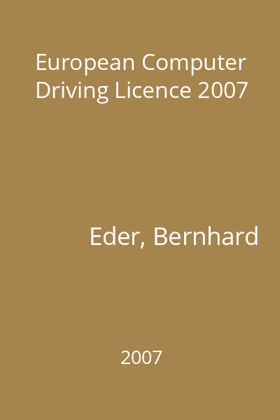 European Computer Driving Licence 2007