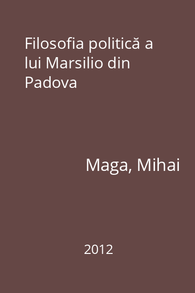 Filosofia politică a lui Marsilio din Padova