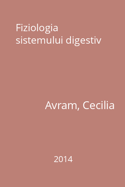 Fiziologia sistemului digestiv