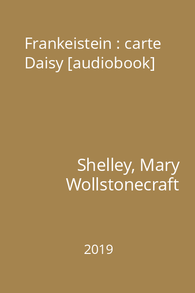 Frankeistein : carte Daisy [audiobook]