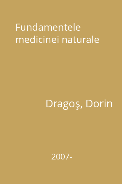 Fundamentele medicinei naturale
