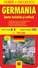 Germania : harta turistică şi rutieră = Germany : tourist and road map