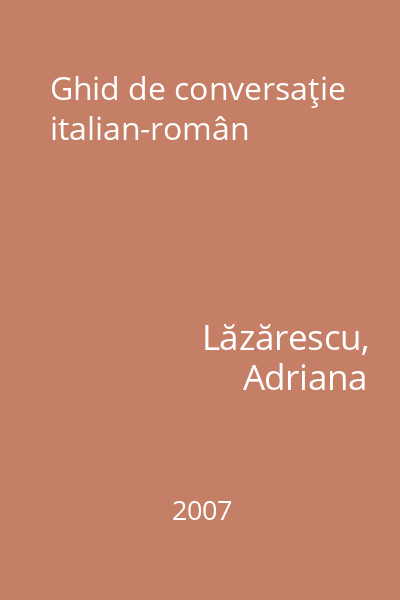 Ghid de conversaţie italian-român