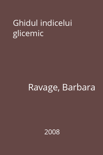 Ghidul indicelui glicemic