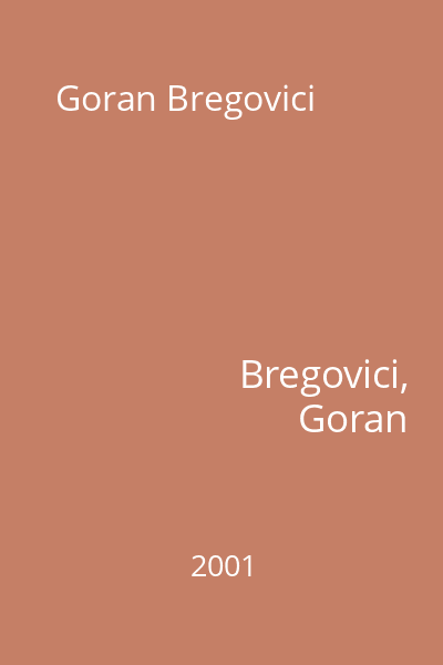 Goran Bregovici