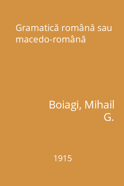 Gramatică română sau macedo-română