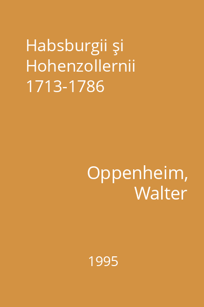 Habsburgii şi Hohenzollernii 1713-1786