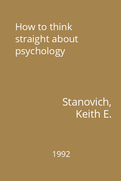 How to think straight about psychology