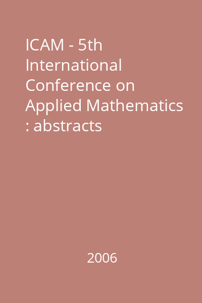 ICAM - 5th International Conference on Applied Mathematics : abstracts