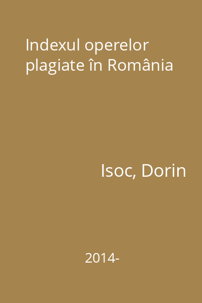 Indexul operelor plagiate în România