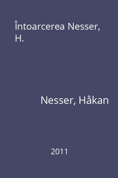 Întoarcerea Nesser, H.