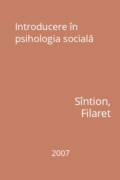 Introducere în psihologia socială