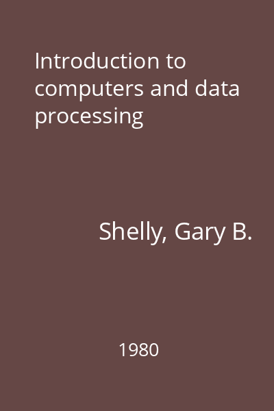 Introduction to computers and data processing