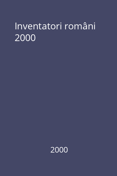 Inventatori români 2000