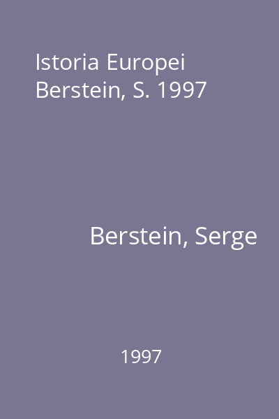 Istoria Europei Berstein, S. 1997