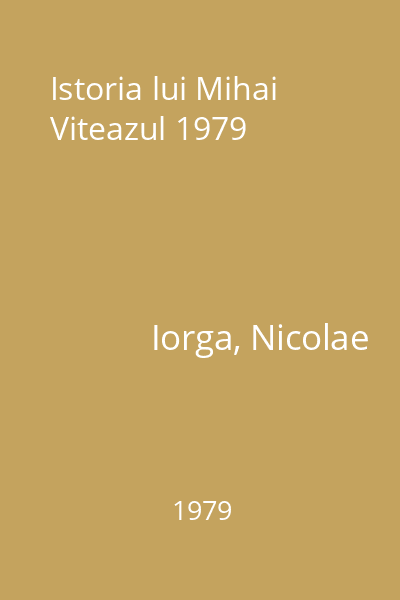 Istoria lui Mihai Viteazul 1979