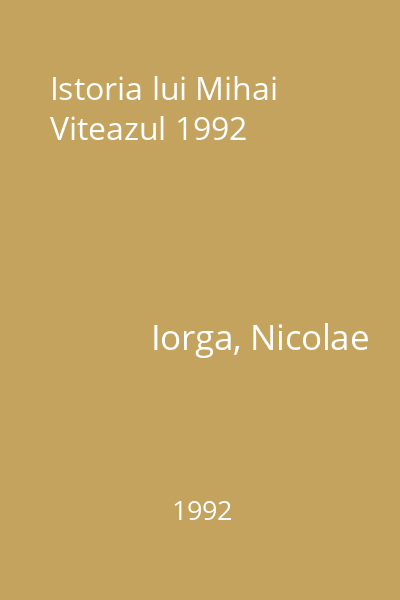 Istoria lui Mihai Viteazul 1992