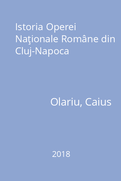 Istoria Operei Naţionale Române din Cluj-Napoca
