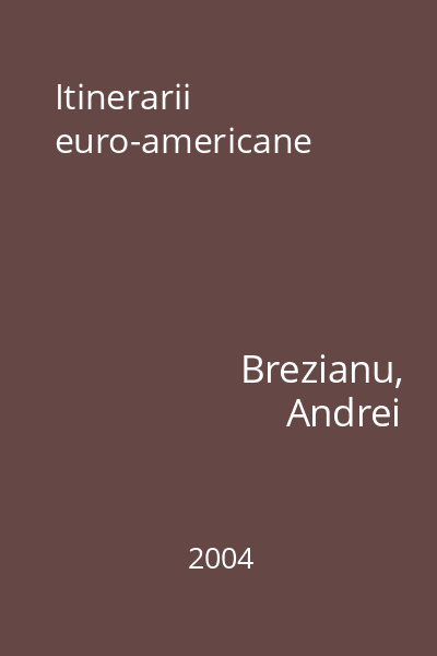 Itinerarii euro-americane