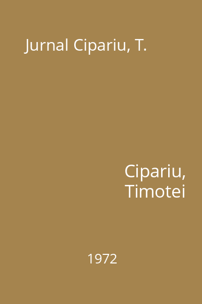 Jurnal Cipariu, T.