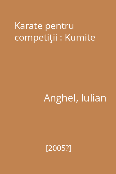 Karate pentru competiţii : Kumite