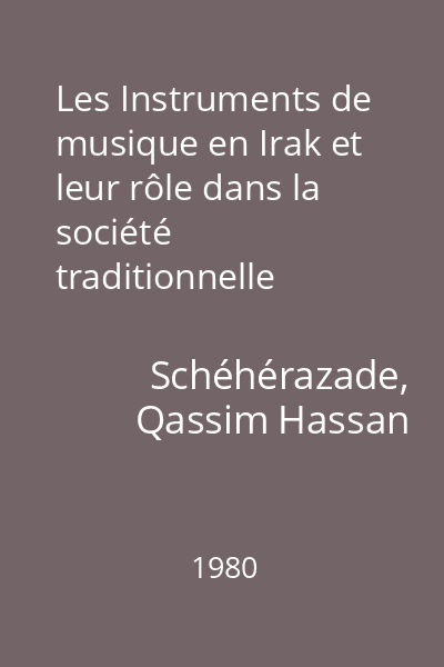 Les Instruments de musique en Irak et leur rôle dans la société traditionnelle
