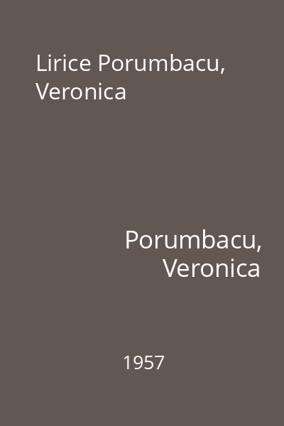 Lirice Porumbacu, Veronica